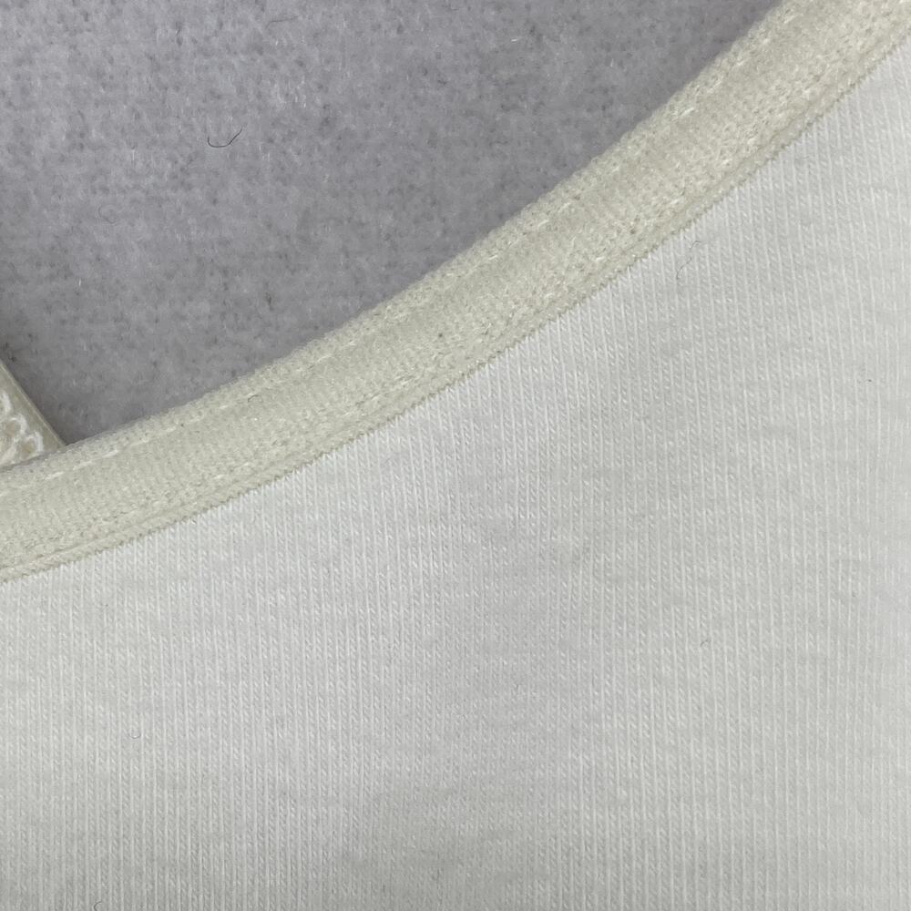EILEEN FISHER Tank Top XS Organic Cotton Jersey Racerback Halter Shelf Bra Ivory - Picture 6 of 11